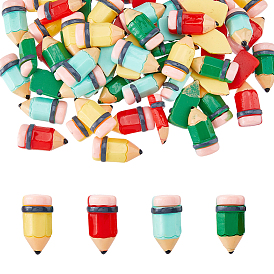 60Pcs Pencil Opaque Resin Cabochons