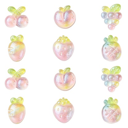 60 шт 6 стили кабошоны из непрозрачной смолы, с блеском порошок