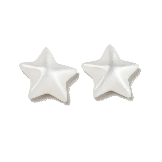Resin Cabochons, Pearlized, Imitation Cat Eye, Star