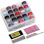 Sewing Tools Sets, including 1 Box 402 Polyester Sewing Thread, 1 Bag Iron Sewing Needles, 1 Set Iron Needles