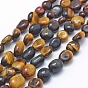 Natural Tiger Eye Beads Strands, Oval
