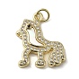 Brass Micro Pave Cubic Zirconia Pendants, Cadmium Free & Lead Free, with Shell