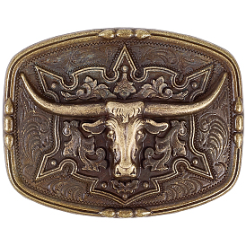 1пряжки для ремня из поликарбонатного сплава, застежка на пояс, прямоугольник с головами быков