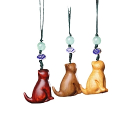 Подвесные украшения в виде деревянных кошек, для внутреннего зеркала заднего вида автомобиля подвесной орнамент