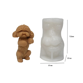 Dog Shape DIY Candle Silicone Molds, Resin Casting Molds, For Scented Candle Making