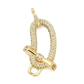 Подвески-шармы с микропаве из прозрачных кубических цирконий неправильной овальной формы с стержневым креплением, долговечный, стойки покрытие, без свинца и без кадмия