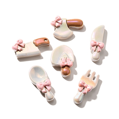 Гальваническое покрытие УФ-излучением непрозрачные банты тема смоляные кабошоны, радужный