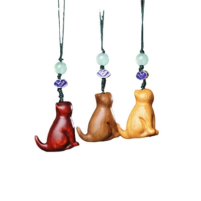 Подвесные украшения в виде деревянных кошек, для внутреннего зеркала заднего вида автомобиля подвесной орнамент