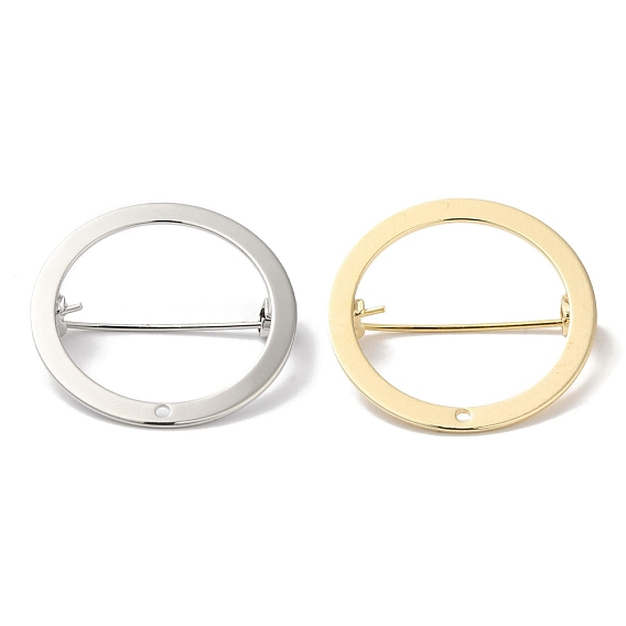 Фурнитура латунная для броши, без кадмия, без никеля и без свинца, плоско-круглые