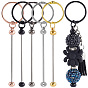 10 шт. 5 цвета железные стержни с бусинами для брелоков