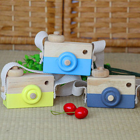 Cute children's toy camera handmade wooden toys wooden camera children's room creative hand-made toys