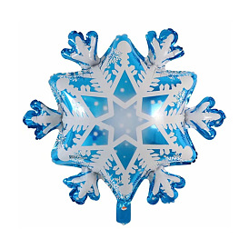 Globo de aluminio de copo de nieve de navidad, para fiestas, festivales, decoraciones para el hogar