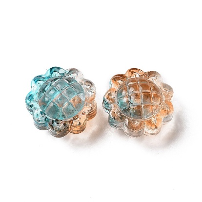 Perles de verre peintes par pulvérisation transparent, tournesol