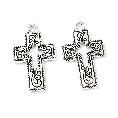 Сплавочные подвески тибетского стиля, крестик, без кадмия и без свинца