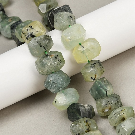 Природные пренит нитей бисера, граненые, самородки