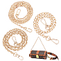 3Pcs 3 Style Bag Strap Chains, Iron Curb Link Chains, with Swivel Lobster Claw Clasps
