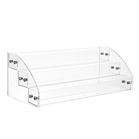 3-ярусный прозрачный акриловый органайзер для лака для ногтей, держатель дисплея эфирного масла, для макияжа, очки, хранение бутылочек с лаком для ногтей