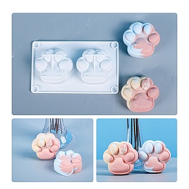 Cat Paw Print DIY Silicone Molds, Fondant Molds, Resin Casting Molds, for Chocolate, Candy, UV Resin & Epoxy Resin Craft Making