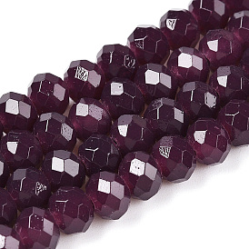 Backfarbe, Imitation von Jade, Glasperlenstränge, facettierte Rondelle