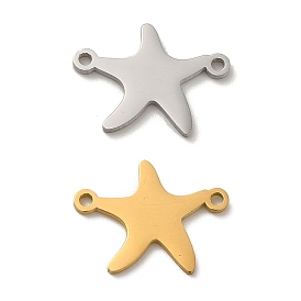 304 Stainless Steel Connector Charms, Starfish Links