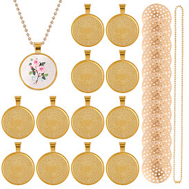 Наборы для самостоятельного изготовления ожерелий с подвесками из сплава, плоские ройны