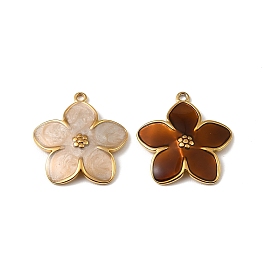 304 подвески из нержавеющей стали, , с эмалью, реальный 18 k позолоченный, ионное покрытие (ip)