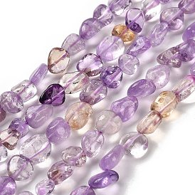 Natural Ametrine(Dyed & Heated) Beads Strands, Nuggets, Tumbled Stone