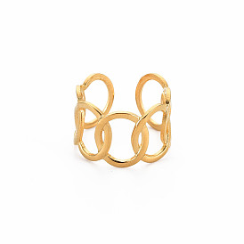 304 овальное открытое манжетное кольцо из нержавеющей стали