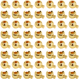 100 шт. 2 стили латунные бусины, долговечный, круглый и колонки