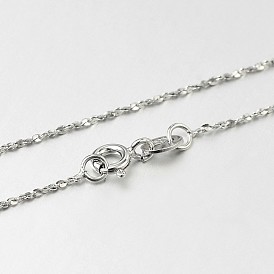 Модные 925 цепочки из стерлингового серебра, с застежками пружинного кольца, тонкая цепь