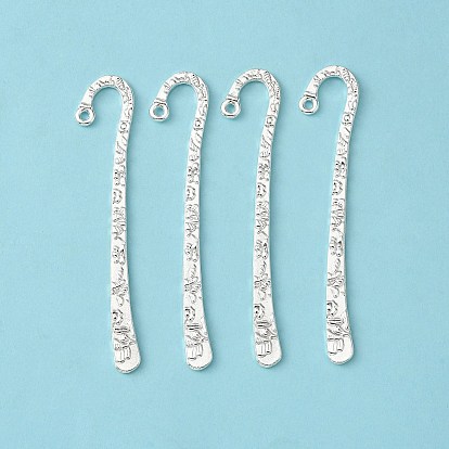 Tibetan Style Alloy Bookmarks, Lead Free and Cadmium Free, 79.5x15.5x2mm, Hole: 2mm