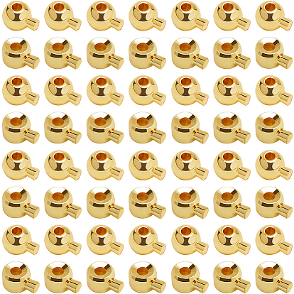 100 шт. 2 стили латунные бусины, долговечный, круглый и колонки