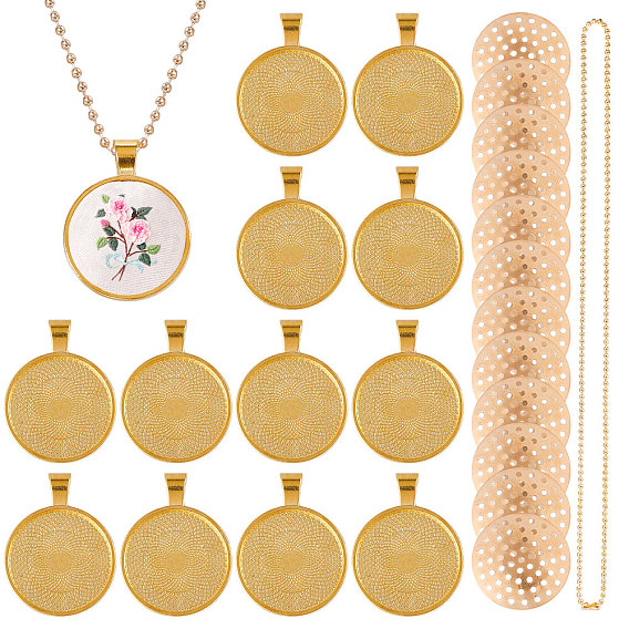 Наборы для самостоятельного изготовления ожерелий с подвесками из сплава, плоские ройны