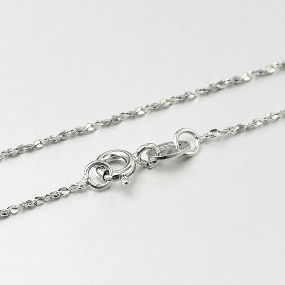 Модные 925 цепочки из стерлингового серебра, с застежками пружинного кольца, тонкая цепь