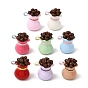 Alloy Enamel Pendants, Coffeepot Charms