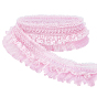 10 Meter Polyester-Knitter-Elastikspitze, mehrlagiges, plissiertes Spitzenband mit Blumen