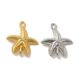 Rack Plating Brass Starfish Connector Charms Links, Cadmium Free & Lead Free, Long-Lasting Plated