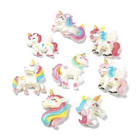 Opaque Resin Decoden Cabochons, Unicorn