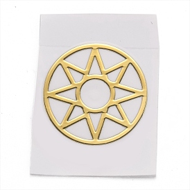 Self Adhesive Brass Stickers, Scrapbooking Stickers, for Epoxy Resin Crafts, Ring & Star