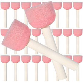 40шт. губок для покраски различной формы, штамп для рисования губкой с деревянной ручкой, для малышей ассорти выкройки