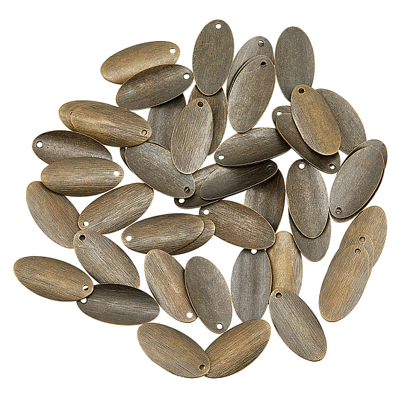 Латунь пустой тег плоские овальные ломтик подвески