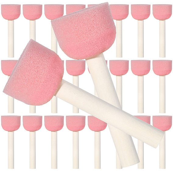 40шт. губок для покраски различной формы, штамп для рисования губкой с деревянной ручкой, для малышей ассорти выкройки