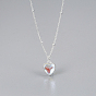 Сердце 925 ожерелья с подвеской из стерлингового серебра и лунного камня