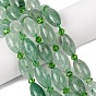 Естественный зеленый кварцевые нити бисера, рис, с бисером