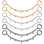 6 шт. 3 цвета алюминиевые цепи цепи для ремней для ботинок, с 304 подвесками из нержавеющей стали и кольцом из сплава пружинного затвора, заклепка
