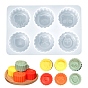 Flower with Animal Pattern Food Grade Silicone Molds, for Mooncake Making, 6 Cavities