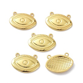 Eco-Friendly Brass Links Connectors, Cadmium Free & Lead Free, Long-Lasting Plated, Evil Eye