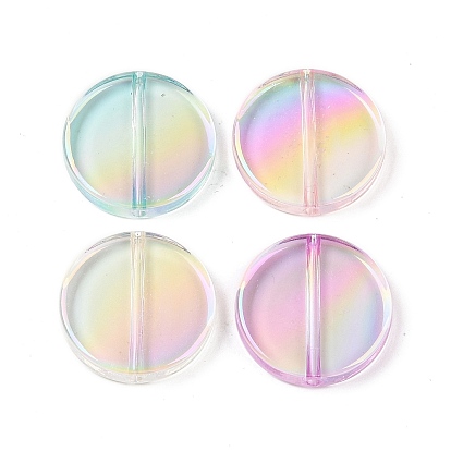 Uv акриловые покрытия бусины, плоско-круглые