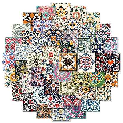 50шт. мультяшная плитка бумажная наклейка, самослипание, для чемодана, скейтборде, холодильник, шлем, оболочка мобильного телефона