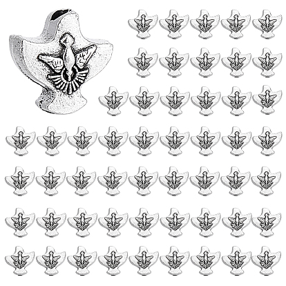 100 бусины из цинкового сплава в тибетском стиле, голубь